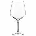 Verre à vin 600 ml en verre transparent 23 cm à pied élégant