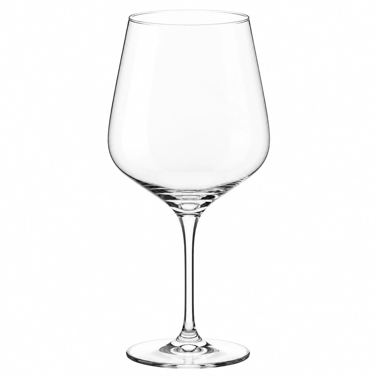 Verre à vin 600 ml en verre transparent 23 cm à pied élégant